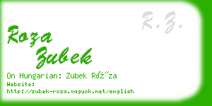 roza zubek business card
